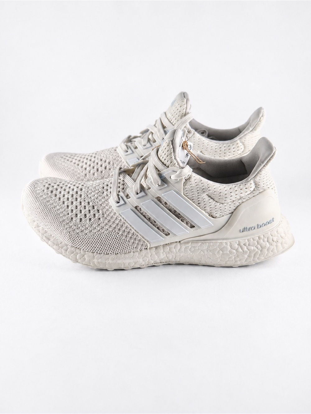 Size 7.5W- Adidas Ultra Boost Grey One Cloud Knit Running Shoes